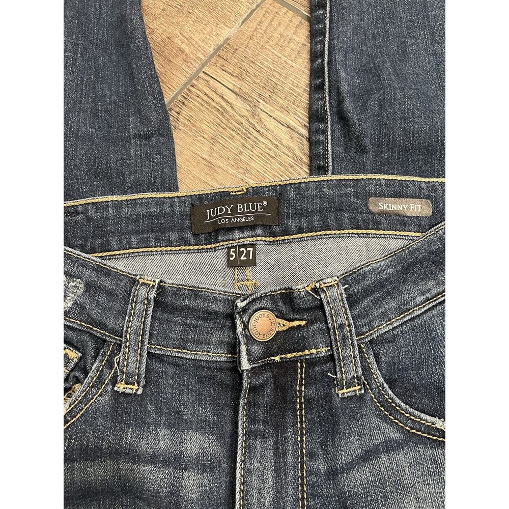 Judy‎ Blue Distressed Skinny Fit Size 5/27 Women's  Jeans - Picture 3 of 6